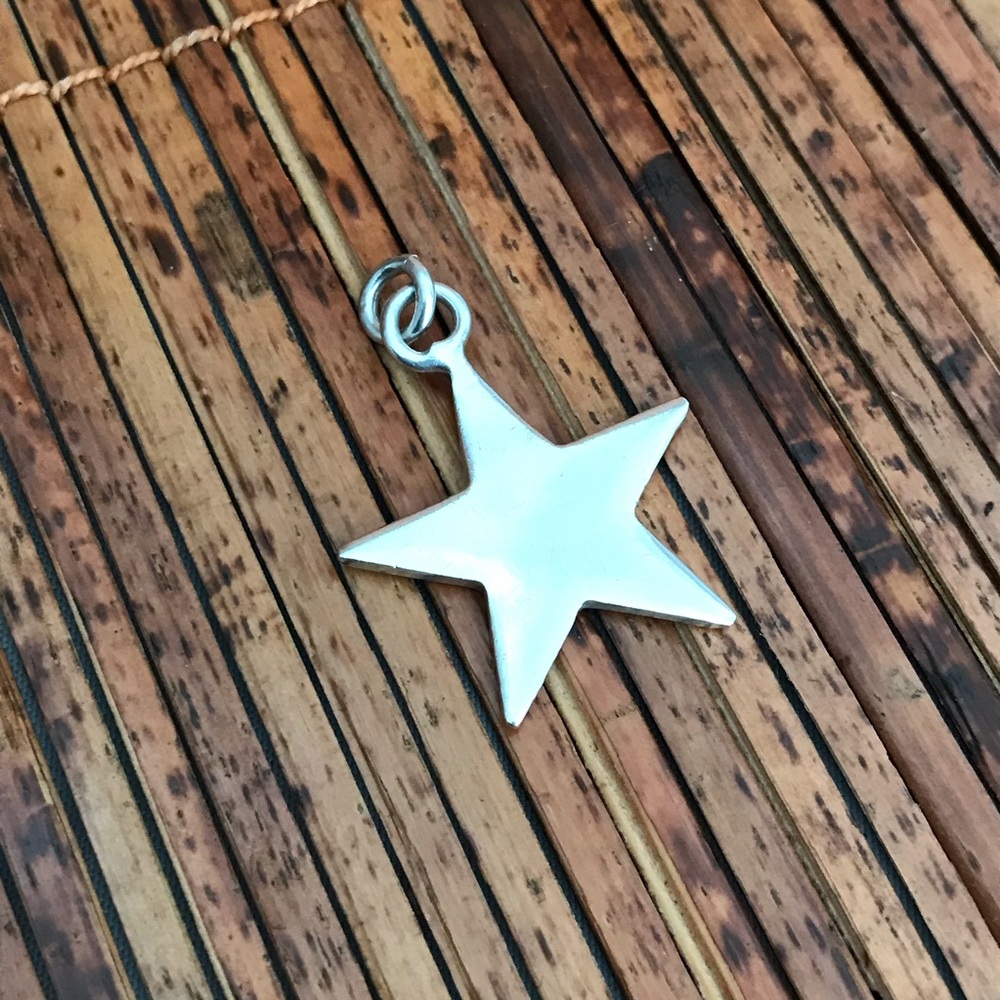 Star Pendant Charm Sterling Silver